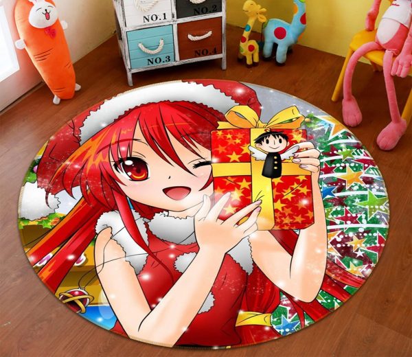 3D Christmas Girl 1998 Anime Non Slip Rug Mat YYA1612