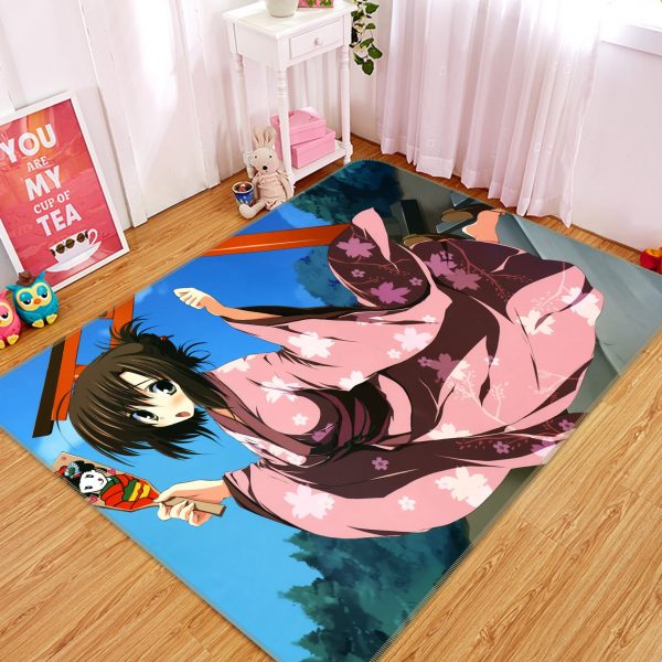 3D Happy Girl 1679 Anime Non Slip Rug Mat YYA1612